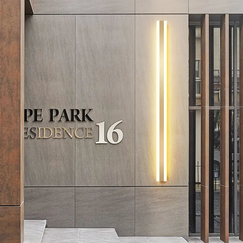DecorBites™ Gold LED Outdoor Wall Sconce Modern Waterproof IP65 for Villa Porch Garden