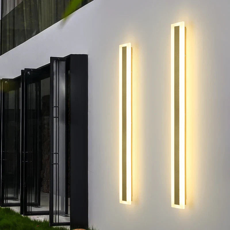 DecorBites™ LED Wall Lamp: Waterproof, Dimmable, Aluminum, Outdoor Sconce Light - Gold