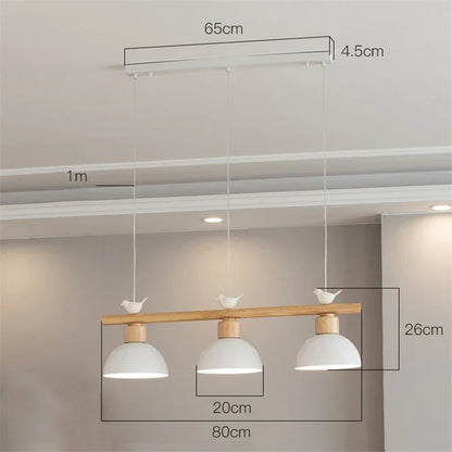 DecorBites™ Bird Light Pendant: Nordic Design LED Lamp for Living & Dining Room