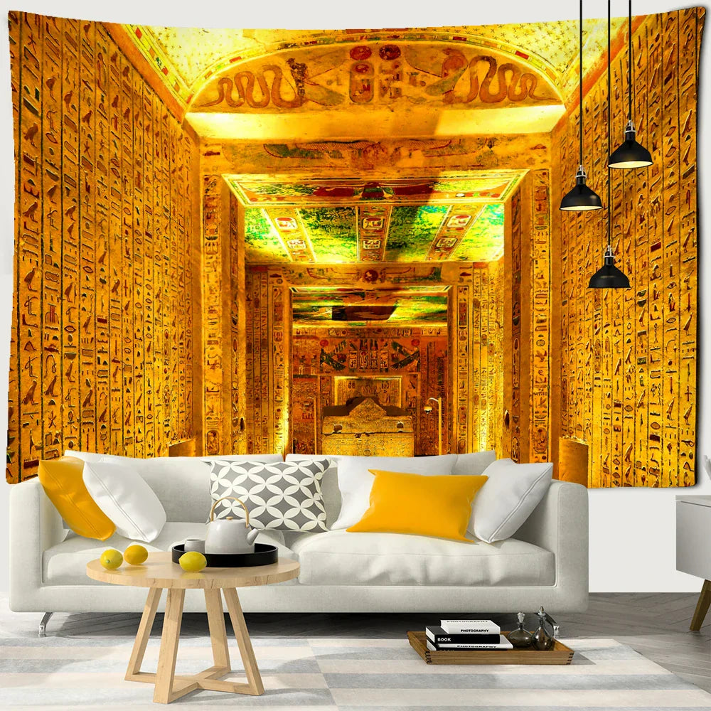 DecorBites™ Egyptian Pharaoh Tapestry Wall Hanging - Boho Hippie Home Decor
