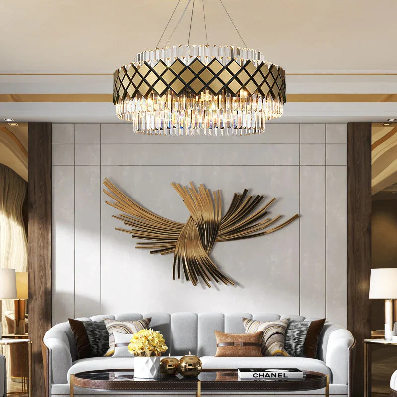 Art Deco Crystal Chandelier