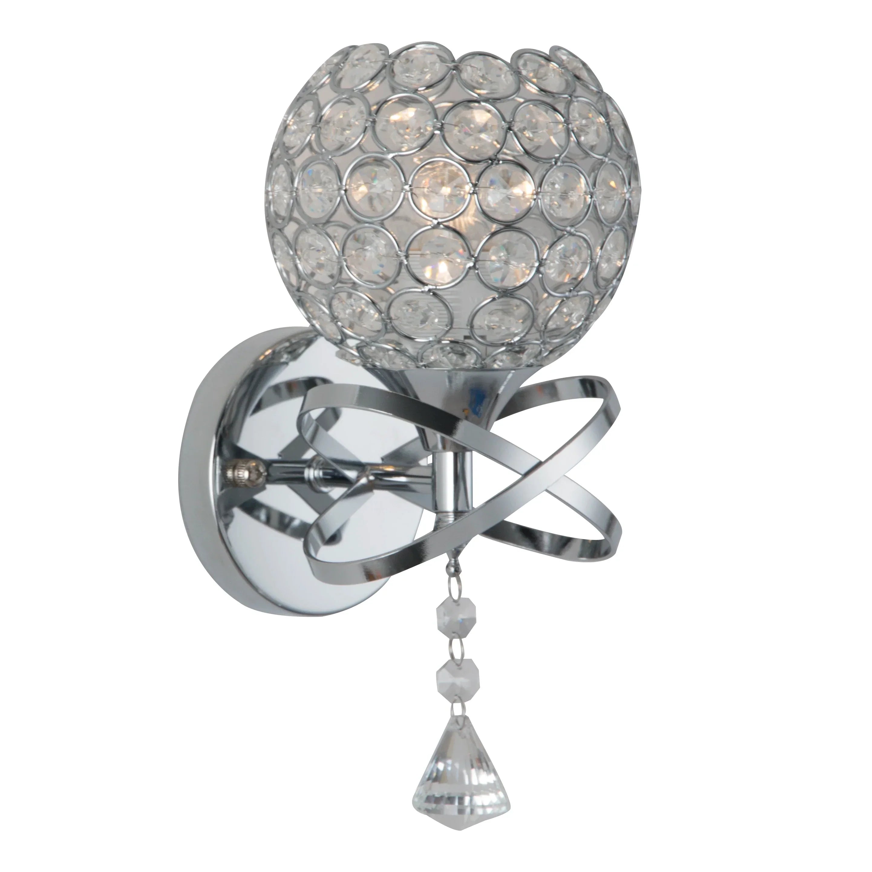 Gold Crystal LED Wall Lamp Single-Head Right