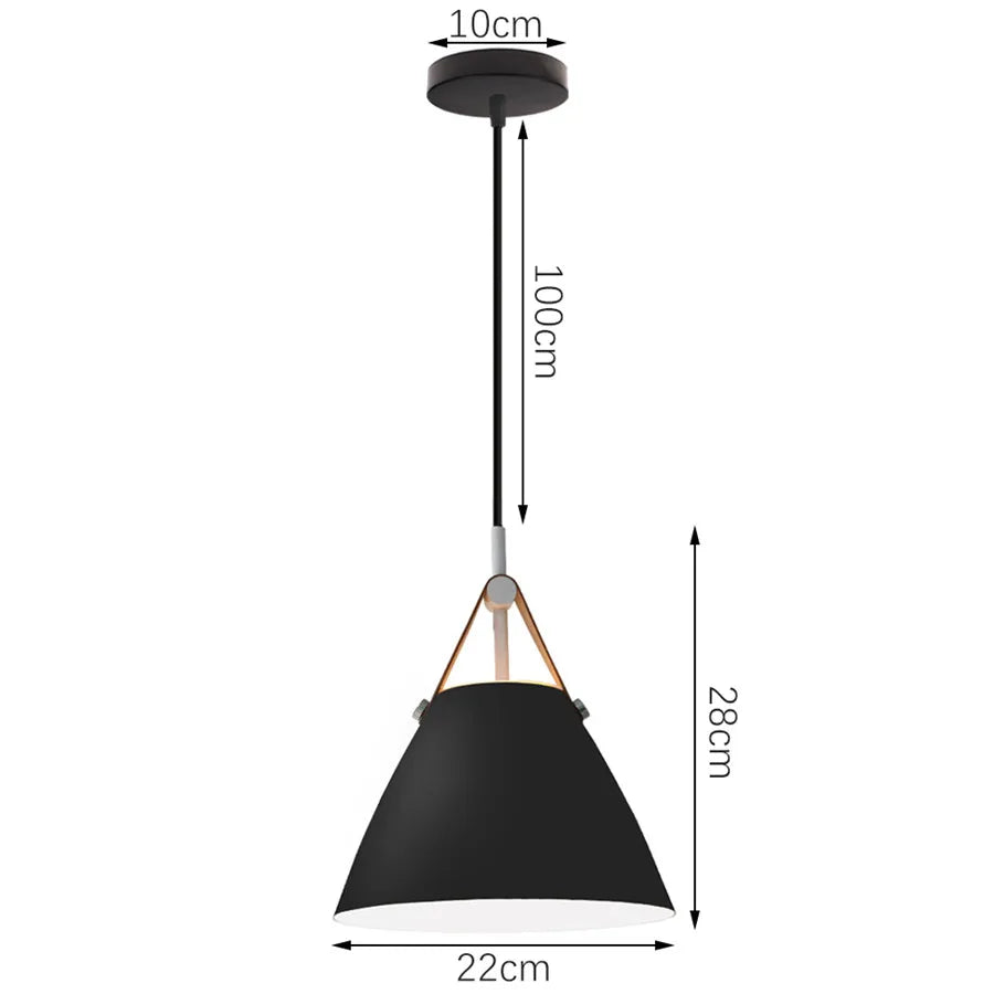 Iron Leather Pendant Light