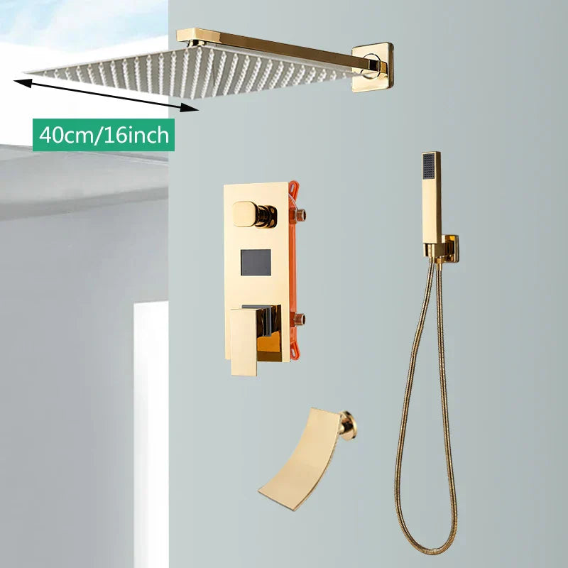 Gold Digital Shower System