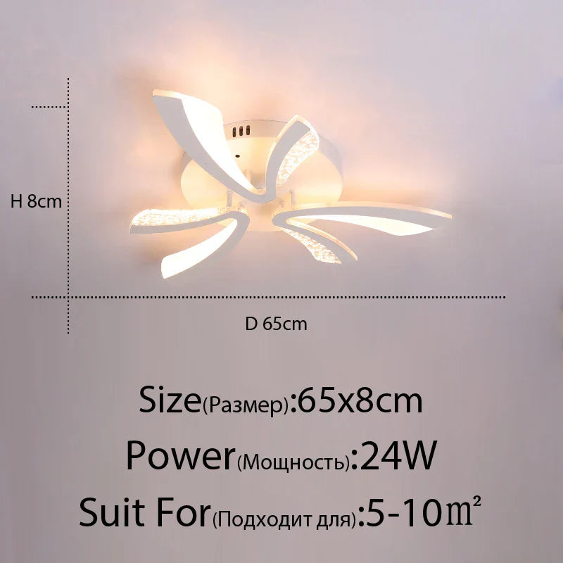 White Black LED Chandelier