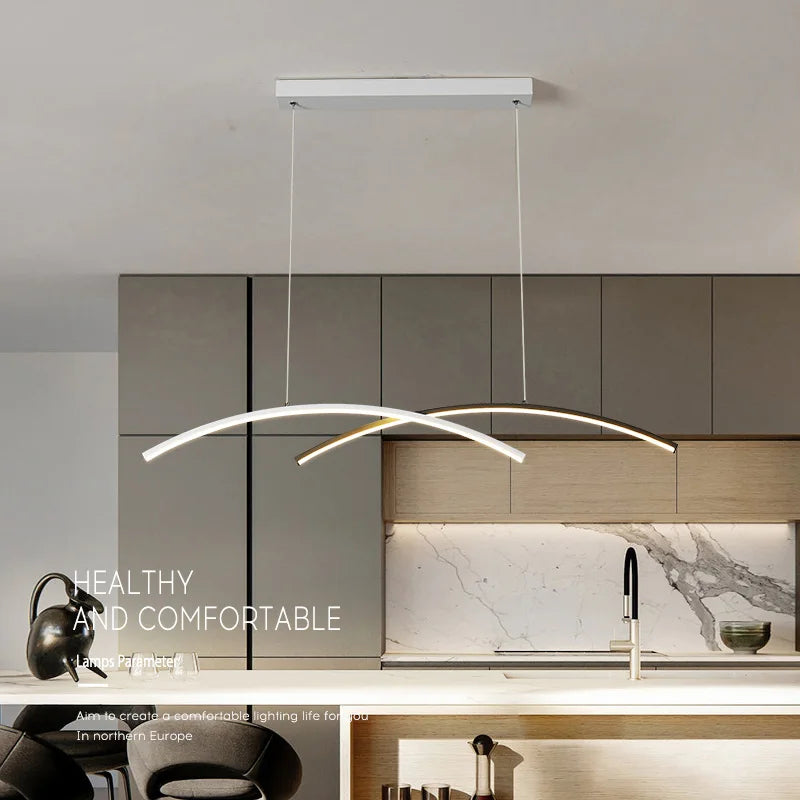 Minimalist LED Pendant Light 120cm Dimmable