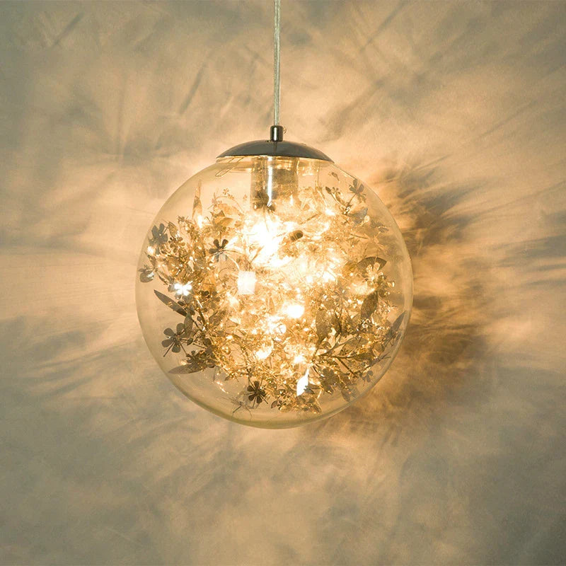 DecorBites™ Glass LED Pendant Lamp: Simple Nordic Lighting Fixture for Bedroom, Kitchen & Living Room