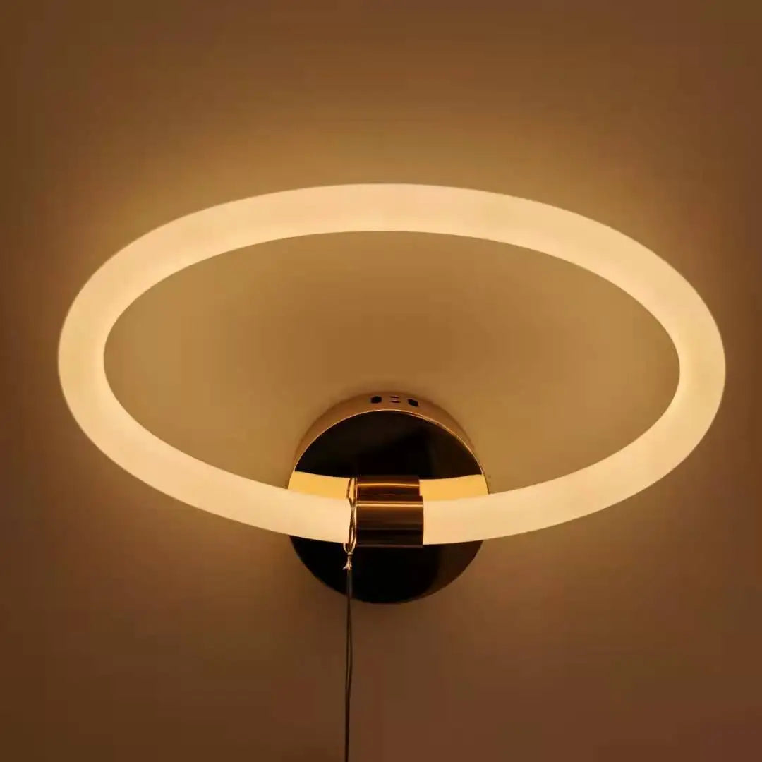 White Acrylic Minimalist Bedroom Wall Lamp