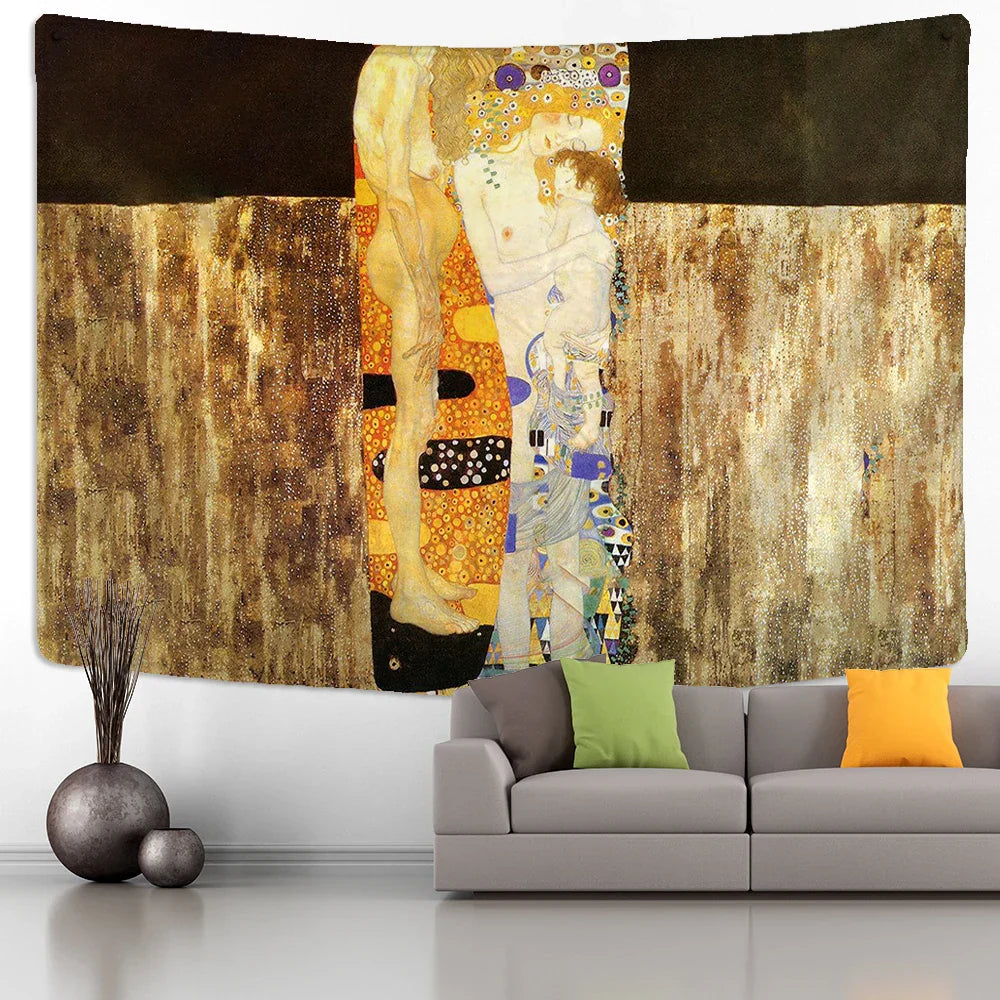 Gold Oil Painting Tapestry