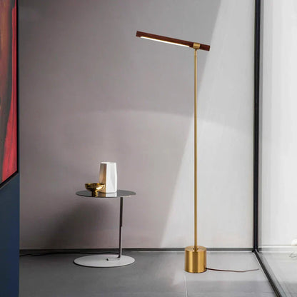 DecorBites™ Linear Wood LED Floor Lamp | Modern Minimalist Designer Vertical Loft Floor Light