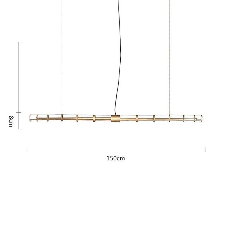 DecorBites™ Glass Chandelier: Nordic Minimalist Dining Room & Office Decoration Lamps