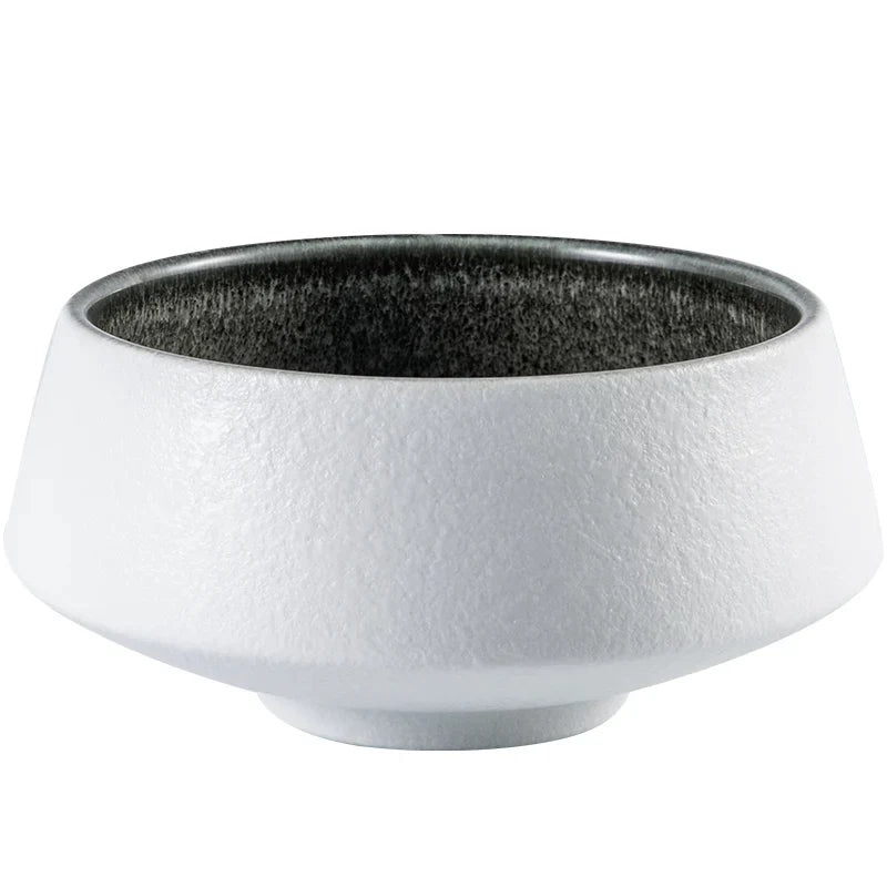 DecorBites™ Ice Cracked Glaze Ceramic Grey Plate and Bowls Set