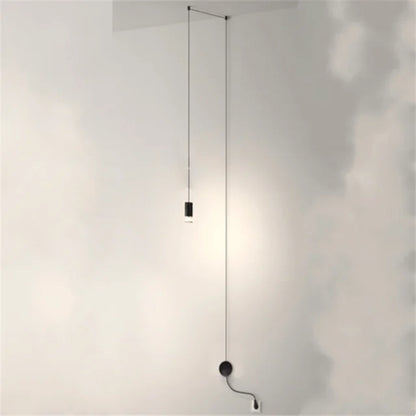 DecorBites™ Industrial Iron Art LED Pendant Light - Black Minimalist Wall Lamp