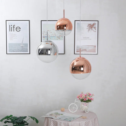 DecorBites™ Glass Ball Electroplate LED Pendant Light for Kitchen Living Room Bedroom