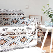 Nordic Plaid Knitted Blanket