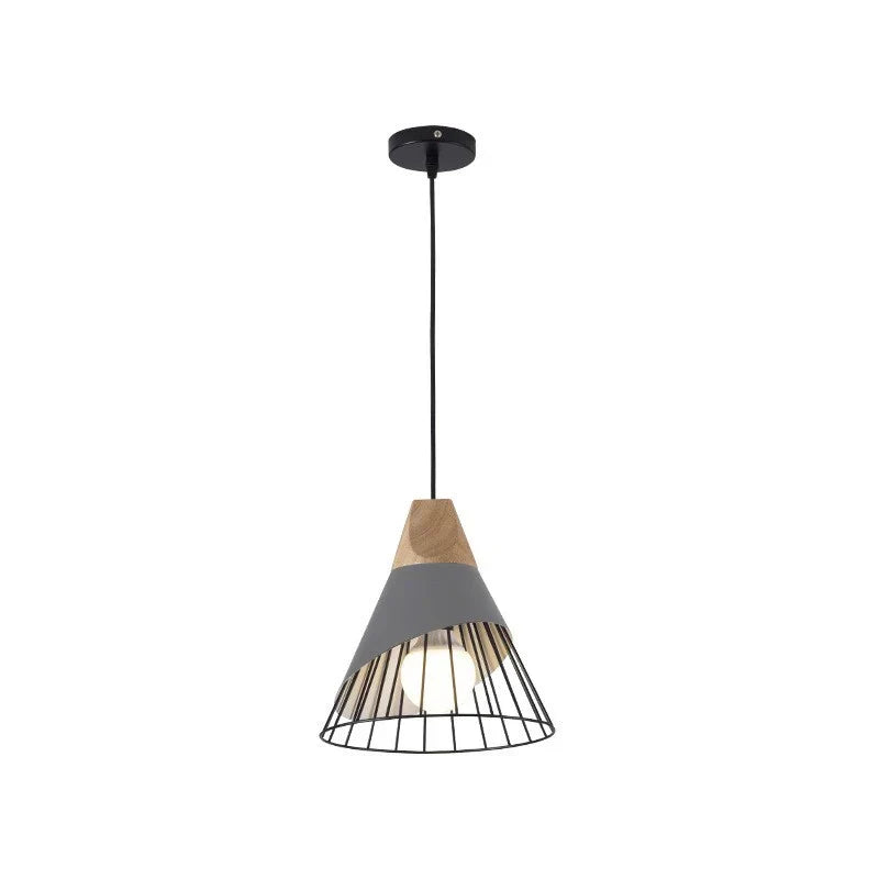 Wood Iron Pendant Lamp