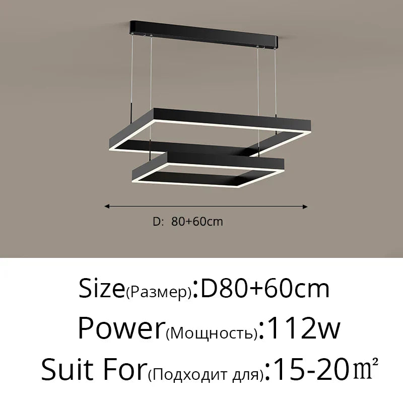 Aluminum Modern LED Chandelier