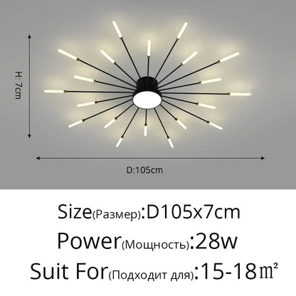 DecorBites™ LED Acrylic Ceiling Light Fixture for Bedroom Hall Living Room Kids, Modern Luster