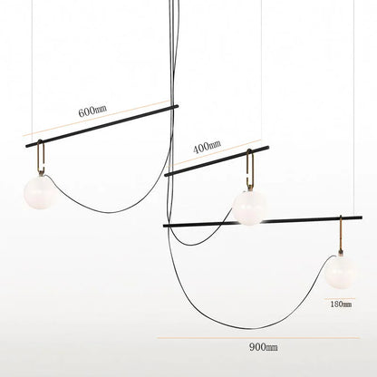 DecorBites™ Glass Ball Pendant Light for Bedroom Bar Cafe Decor - Multi-Light Post-Modern Glass Lighting