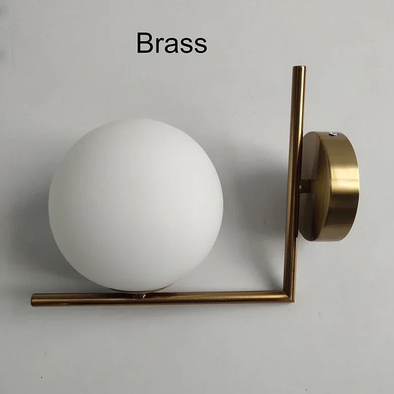 Gold Glass Wall Sconce With Touch Switch