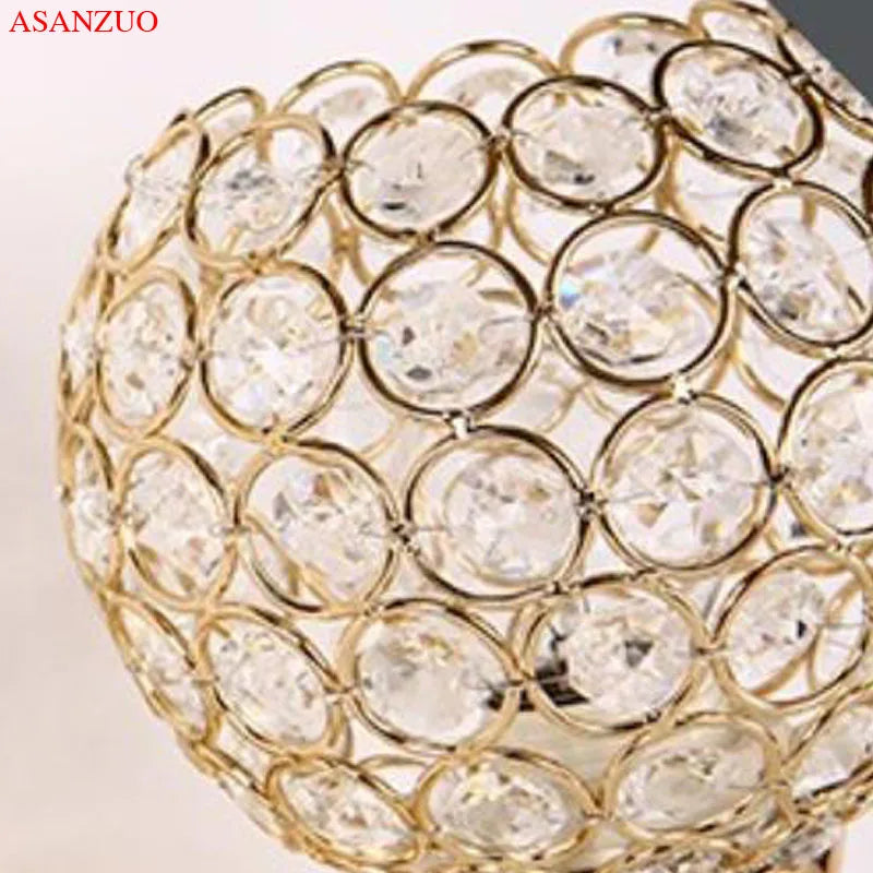 Gold Crystal LED Wall Lamp Single-Head Right