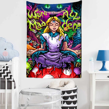 DecorBites™ Anime Girl Tapestry Wall Hanging for Magic Science Fiction Bohemian Decor