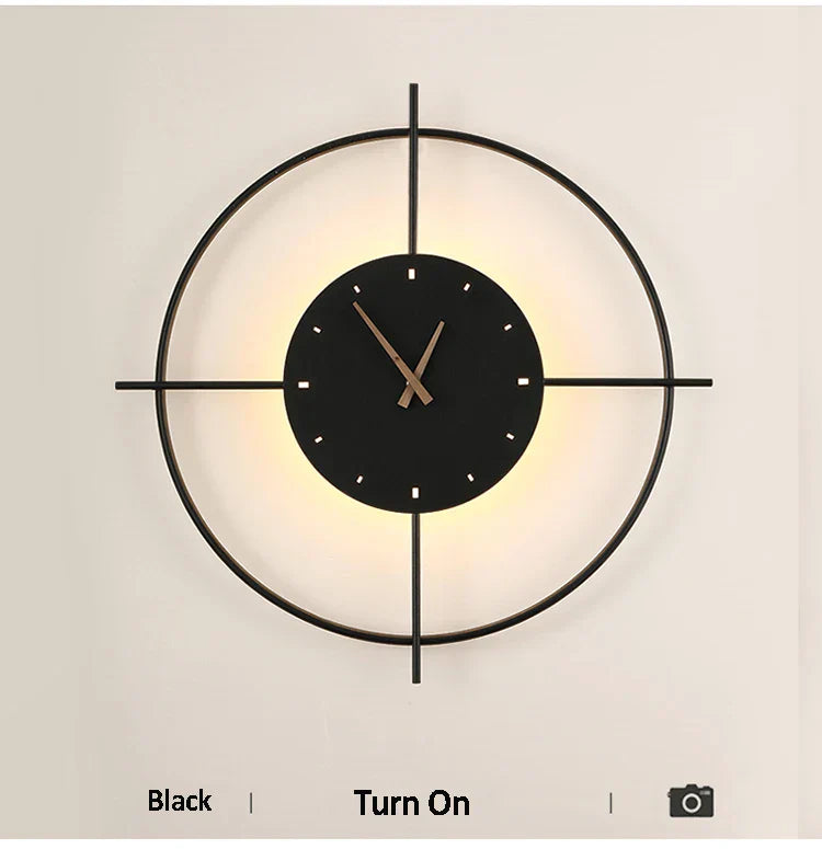 Golden LED Wall Clock