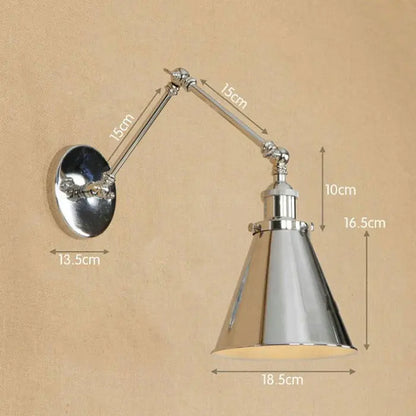 DecorBites™ Dream Master Chrome Wall Sconce Silver Lustre Modern Metal Painted Wall Light