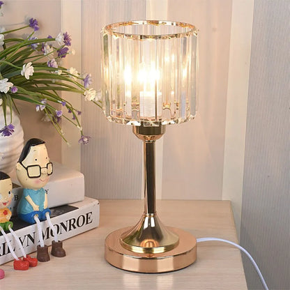 DecorBites™ Crystal Desk Lamp USB Charging Night Light for Living Room Bedroom Decor
