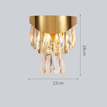 Gold Crystal Dining Chandelier Oval 120cm