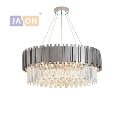 DecorBites™ Crystal Oval LED Chandelier Lighting for Dinning Room