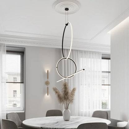 DecorBites™ Geometric LED Pendant Light - Modern Minimalist Hanging Lamp for Home Decor