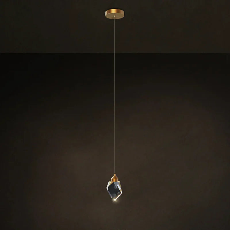 DecorBites™ Crystal Stone Copper Chandelier - LED Postmodern 2025 Lighting for Staircase