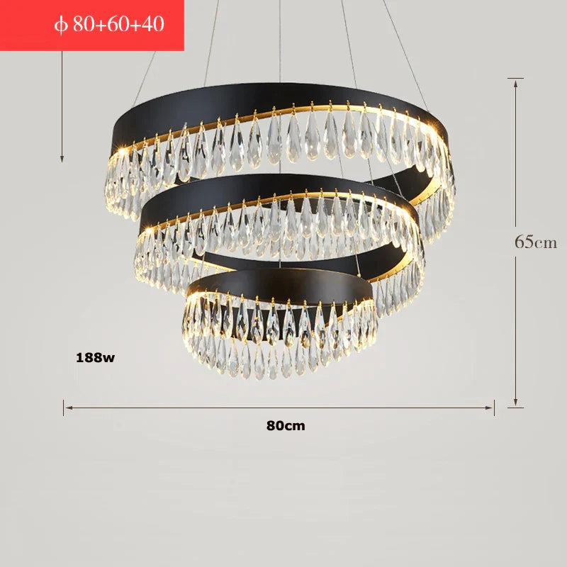 Gold Crystal Dining Chandelier Oval 120cm