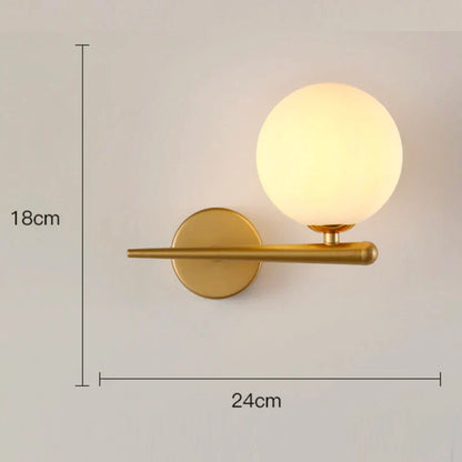DecorBites™ Glass Gold LED Wall Lamp for Chic Indoor Lighting