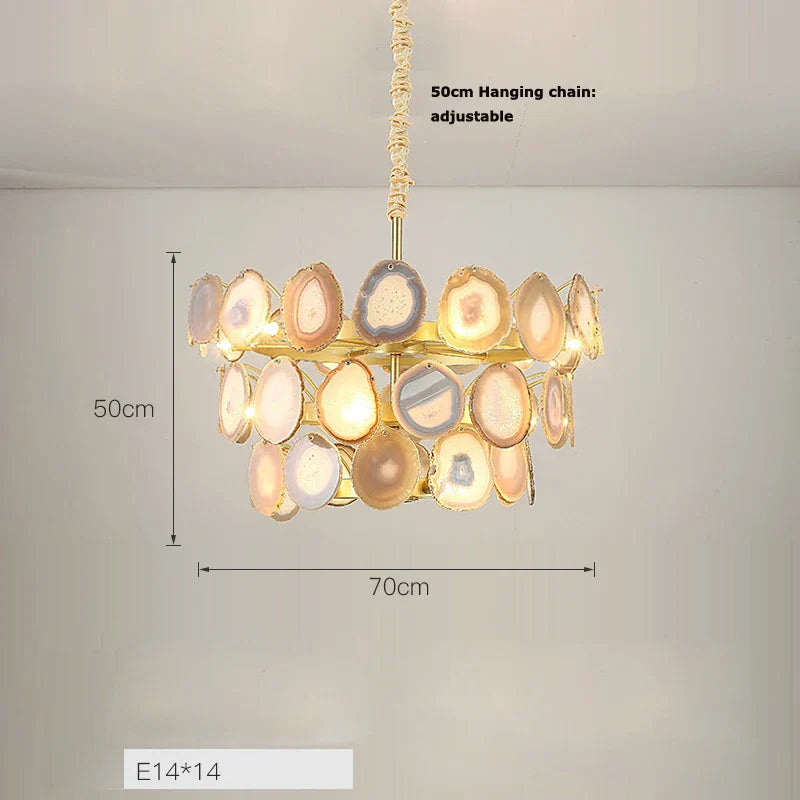 Colorized Agate Chandelier