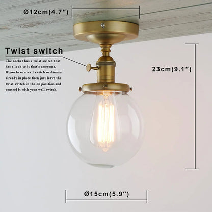 Glass Vintage Wall Sconce