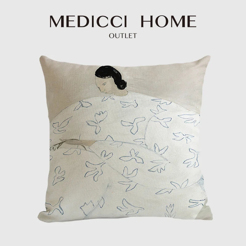 Japanese Art Square Cushion
