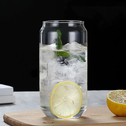 DecorBites™ Glass Drink Cup with Bamboo Lid - High Borosilicate Glass Tea Juice Coffee Mug