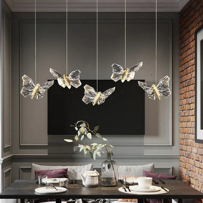 DecorBites™ Crystal Butterfly Pendant Lamps LED Lighting for Home Decor and Luxury Ambiance