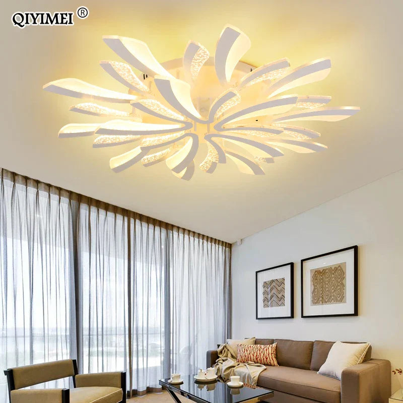 White Black LED Chandelier