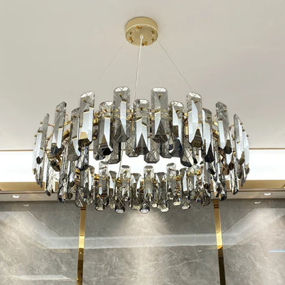 DecorBites™ Crystal LED Chandelier for Elegant Living Room, Dining, Bedroom, Kitchen