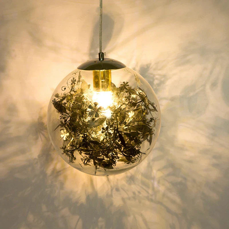DecorBites™ Glass LED Pendant Lamp: Simple Nordic Lighting Fixture for Bedroom, Kitchen & Living Room