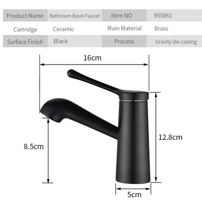 DecorBites™ Gold Waterfall Basin Faucet Mixer Tap Modern Single Hole Cold Hot Water