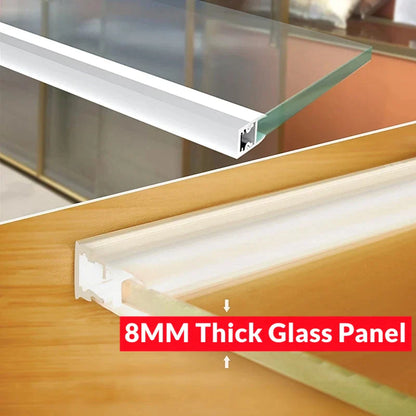 DecorBites™ LED Cabinet Bar Lamp for 8mm Glass Panel Bookshelf Strip Light
