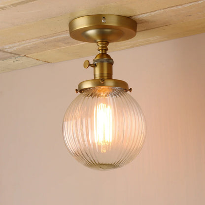 DecorBites™ Glass Globe Semi Flush Mount Ceiling Light Fixture