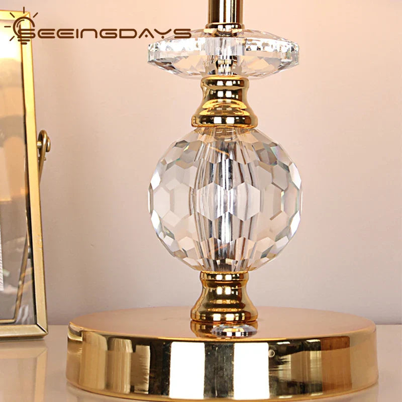 DecorBites™ Crystal Ball Table Lamp | Modern European Design
