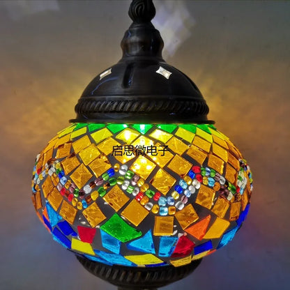 Handmade Turkish Mosaic Glass Pendant Light
