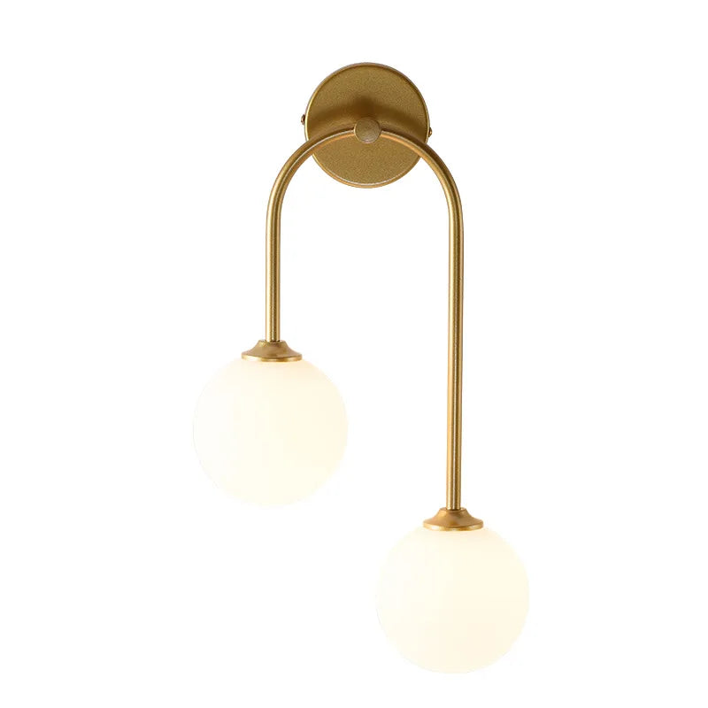 Gold Nordic Wall Sconce With Warm LED For Bedroom