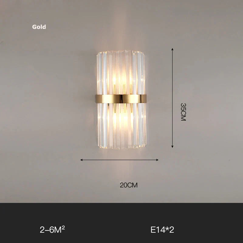 DecorBites™ Gold Black LED Wall Sconce Light for Bedroom Corridor